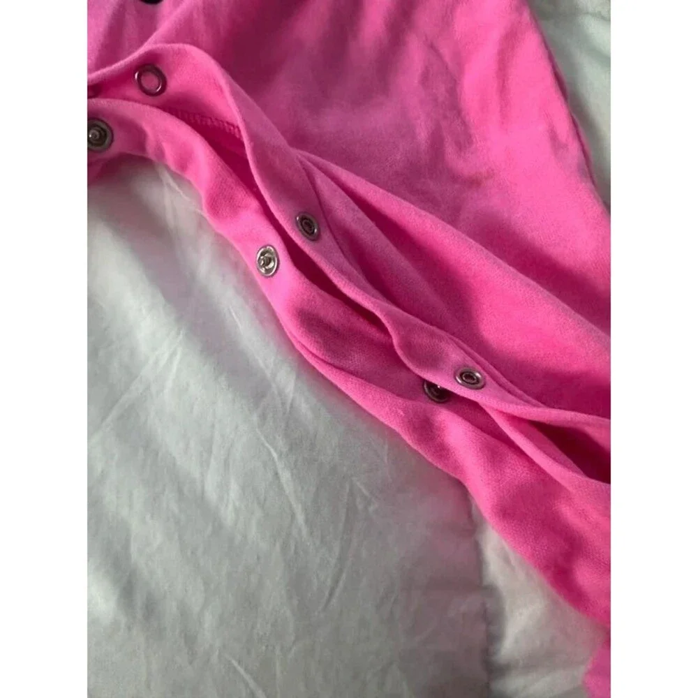 VTG 80s 90s Disney Babies Minnie Mouse Pink Hooded Footie Sleeper 18 Months